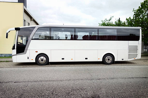 Parked White Coach